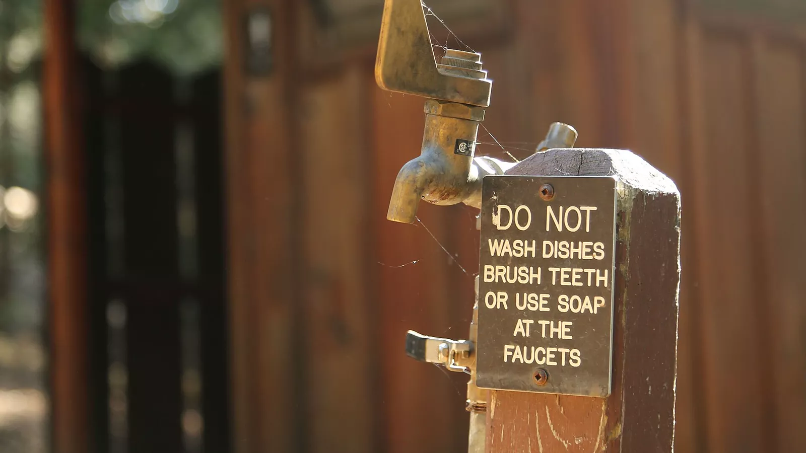 Potable water spigot at an NPS campground