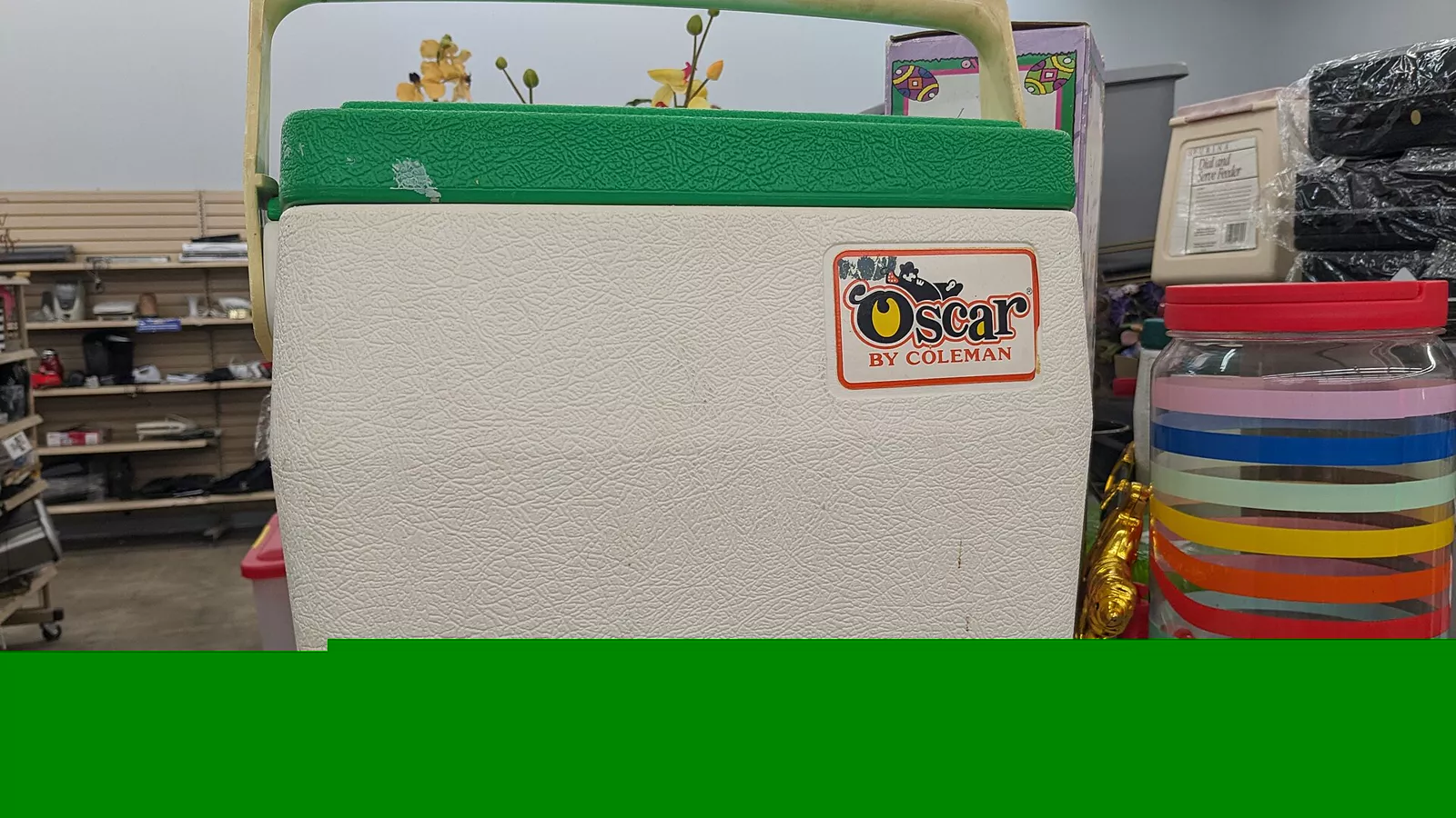 Traditional hard-sided cooler suitable for carefully packed food