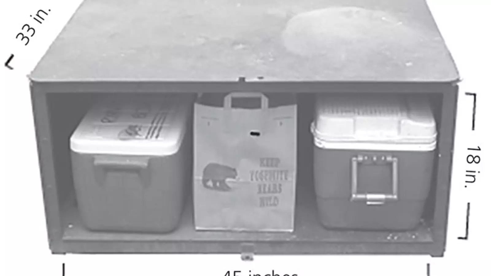 Food storage locker at a national park campground